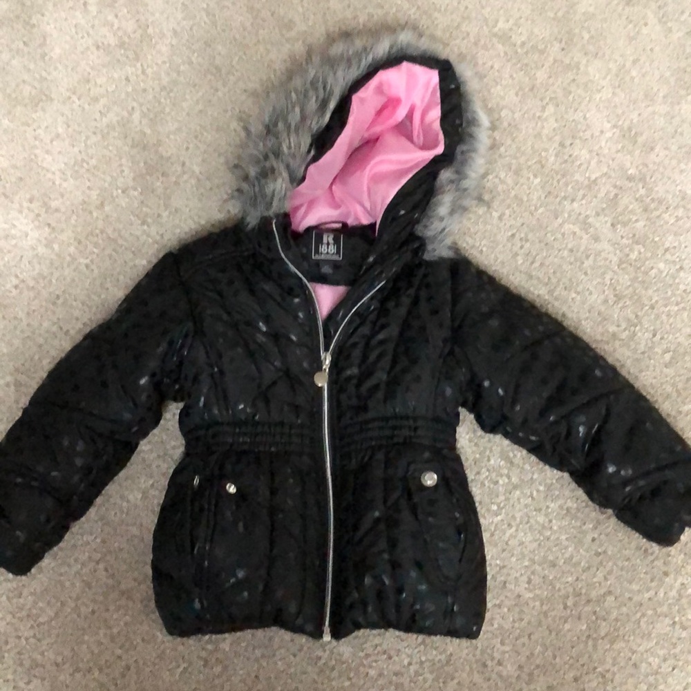 Toddler girl black winter jacket